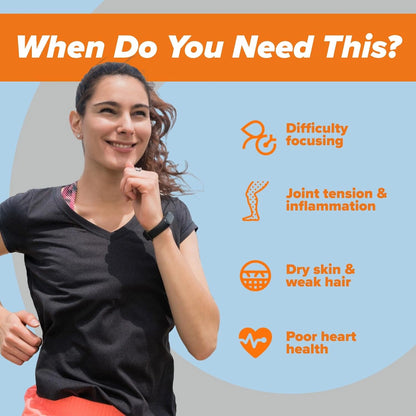 Total Wellness Vegan Omega 3 6 9 - Heart, Brain & Eye Health Support