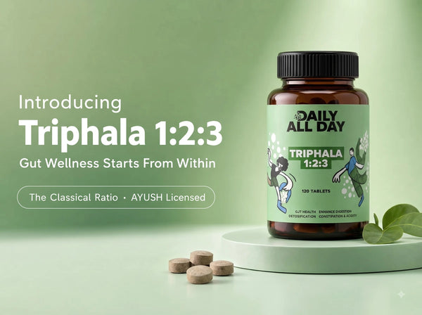 Triphala 1:2:3 Tablets Amla Haritaki Bibhitaki