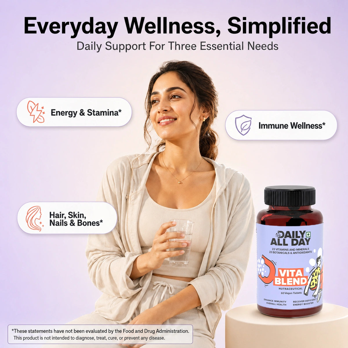 Multivitamin for energy, immune support and hair, skin and nails