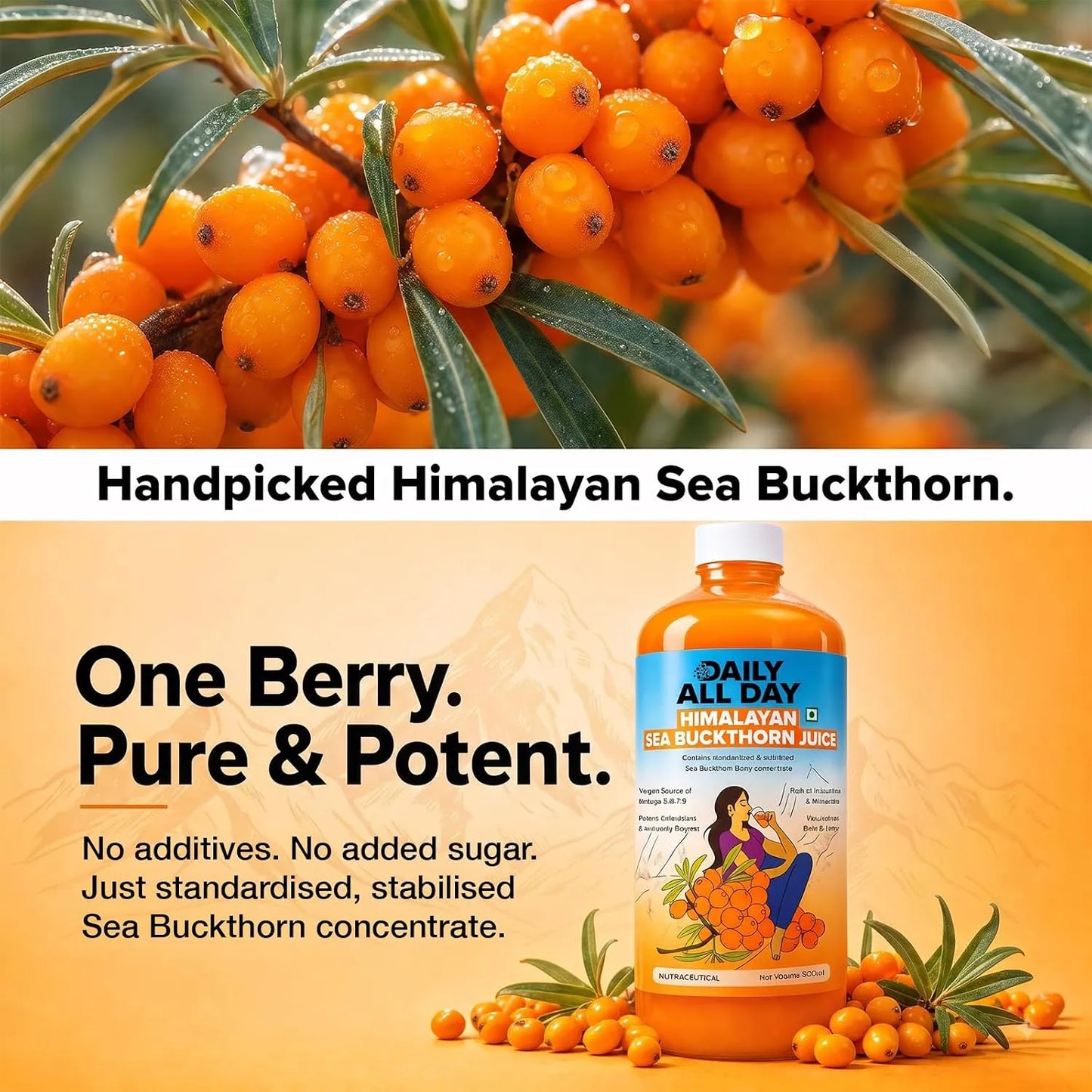 Sea Buckthorn Juice - Glowing Skin & Omega 7