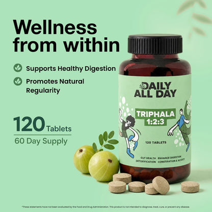 Triphala tablets with amla for healthy digestion - 60 day supply