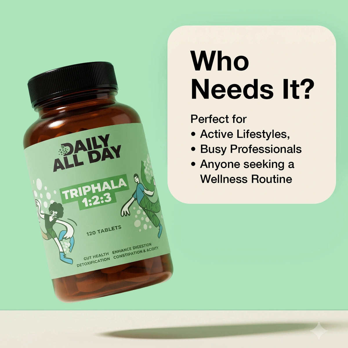 Triphala supplement for active lifestyles and busy professionals
