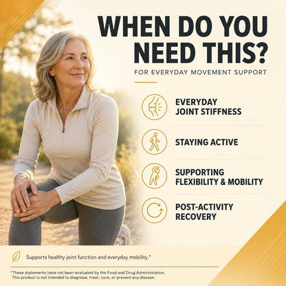 Curcumin joint supplement for stiffness, flexibility and mobility