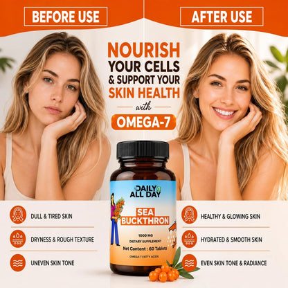 Sea Buckthorn Tablets - Omega-3,6,7 & 9 Daily Wellness & Nutrition