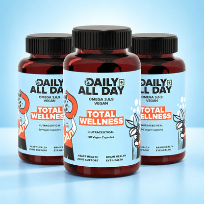 Total Wellness Vegan Omega 3 6 9 - Heart, Brain & Eye Health Support