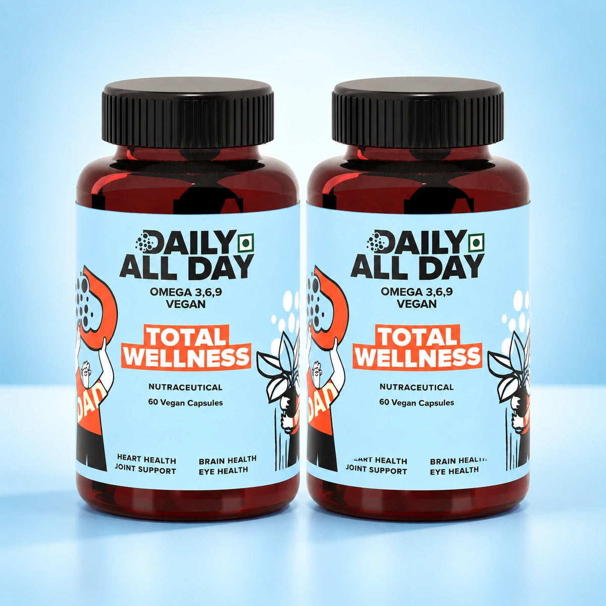 Total Wellness Vegan Omega 3 6 9 - Heart, Brain & Eye Health Support