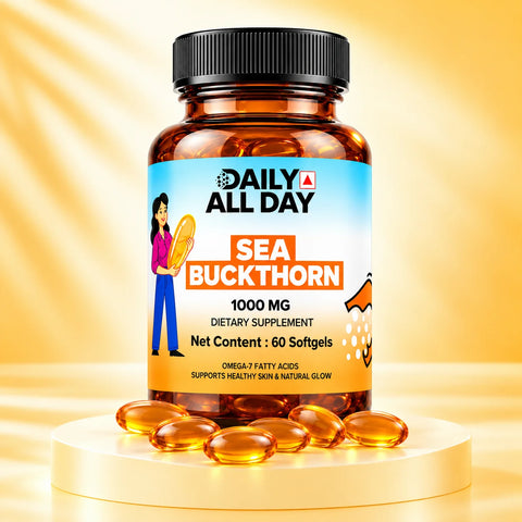 Sea Buckthorn Softgels - Omega-7 fatty Acid Daily Wellness & Nutrition