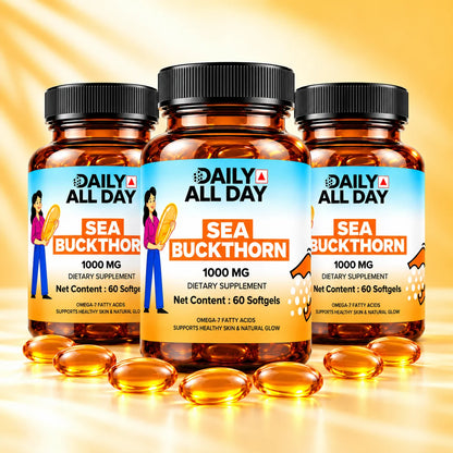 Sea buckthorn oil capsules 3 bottle pack, 180 softgels