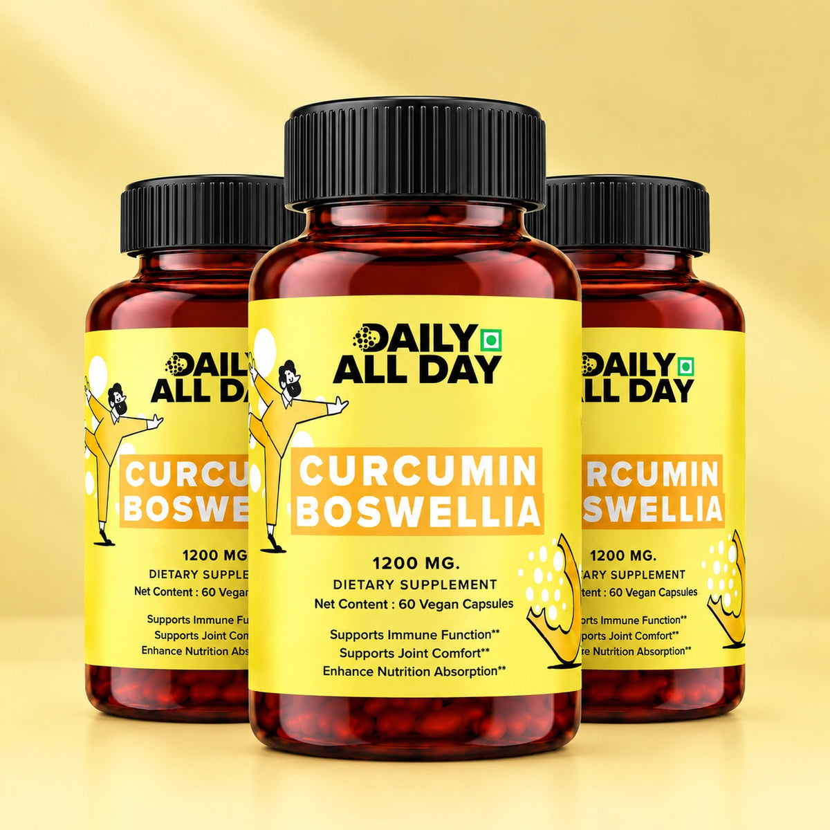 Turmeric and boswellia supplement - 3 bottle pack