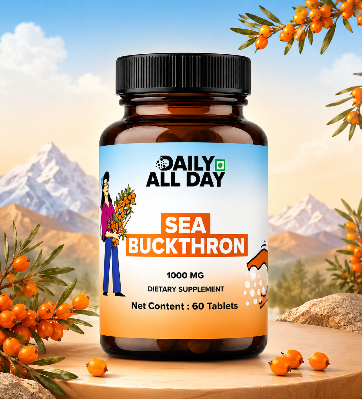 Sea Buckthorn Tablets - Daily Wellness & Nutrition